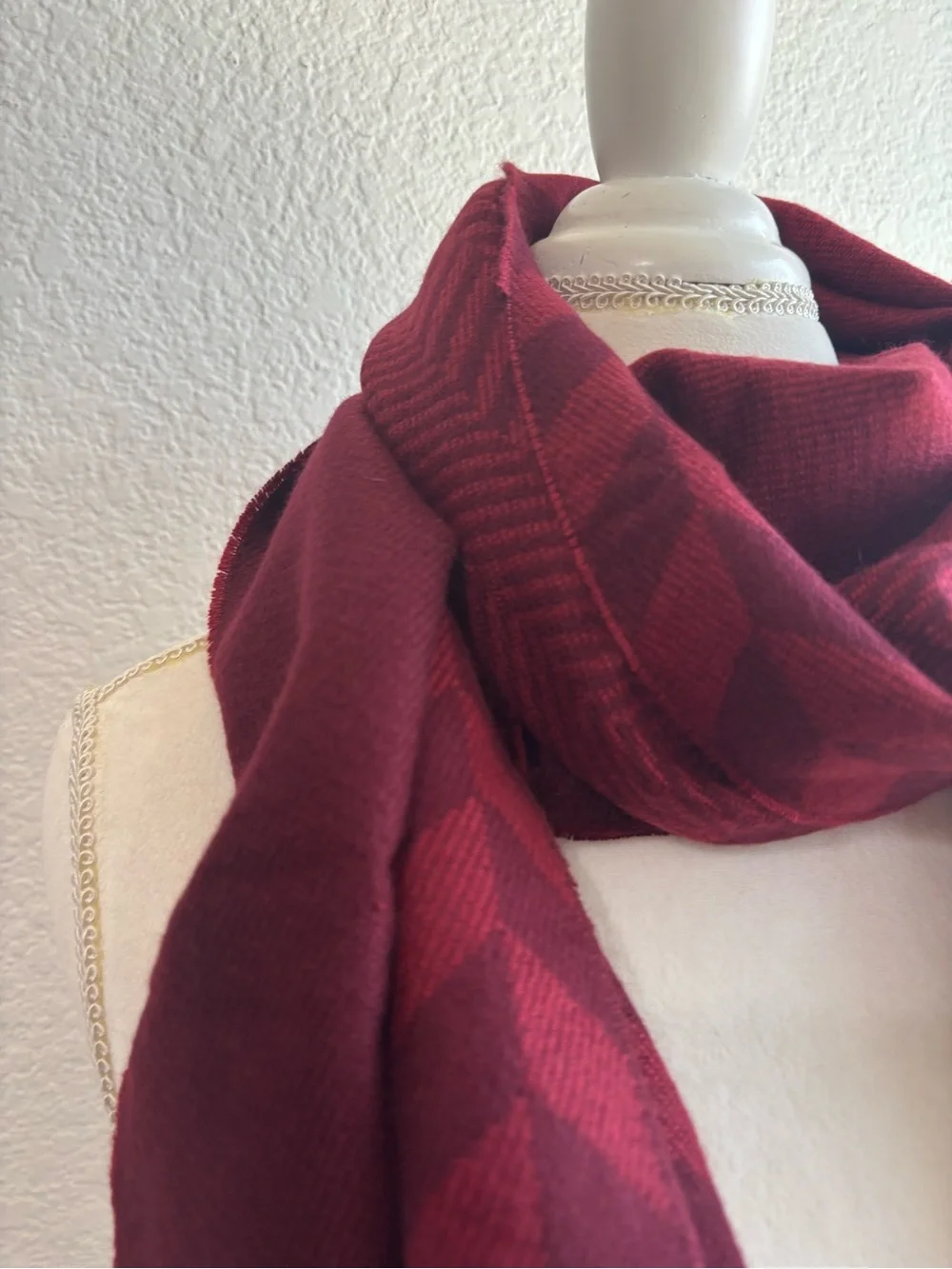Alfani Scarf Wrap Burgundy Red New